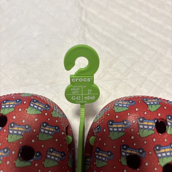 Vineyard Vines Crocs Clogs Mens 9 Womens 11 Red Christmas‎ Holiday Tree - Picture 4 of 6